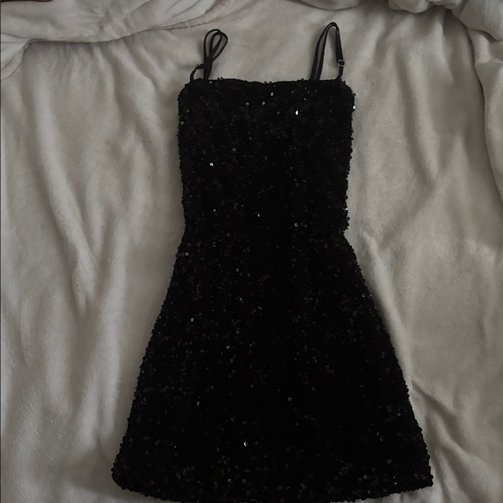 Forever 21 Black Sequin Mini Dress